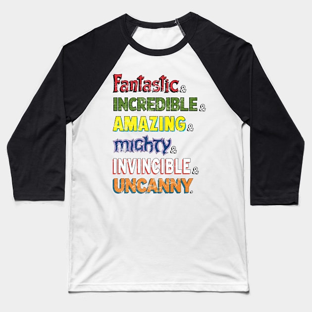 Super Heroic Inspiration Baseball T-Shirt by Hanzo